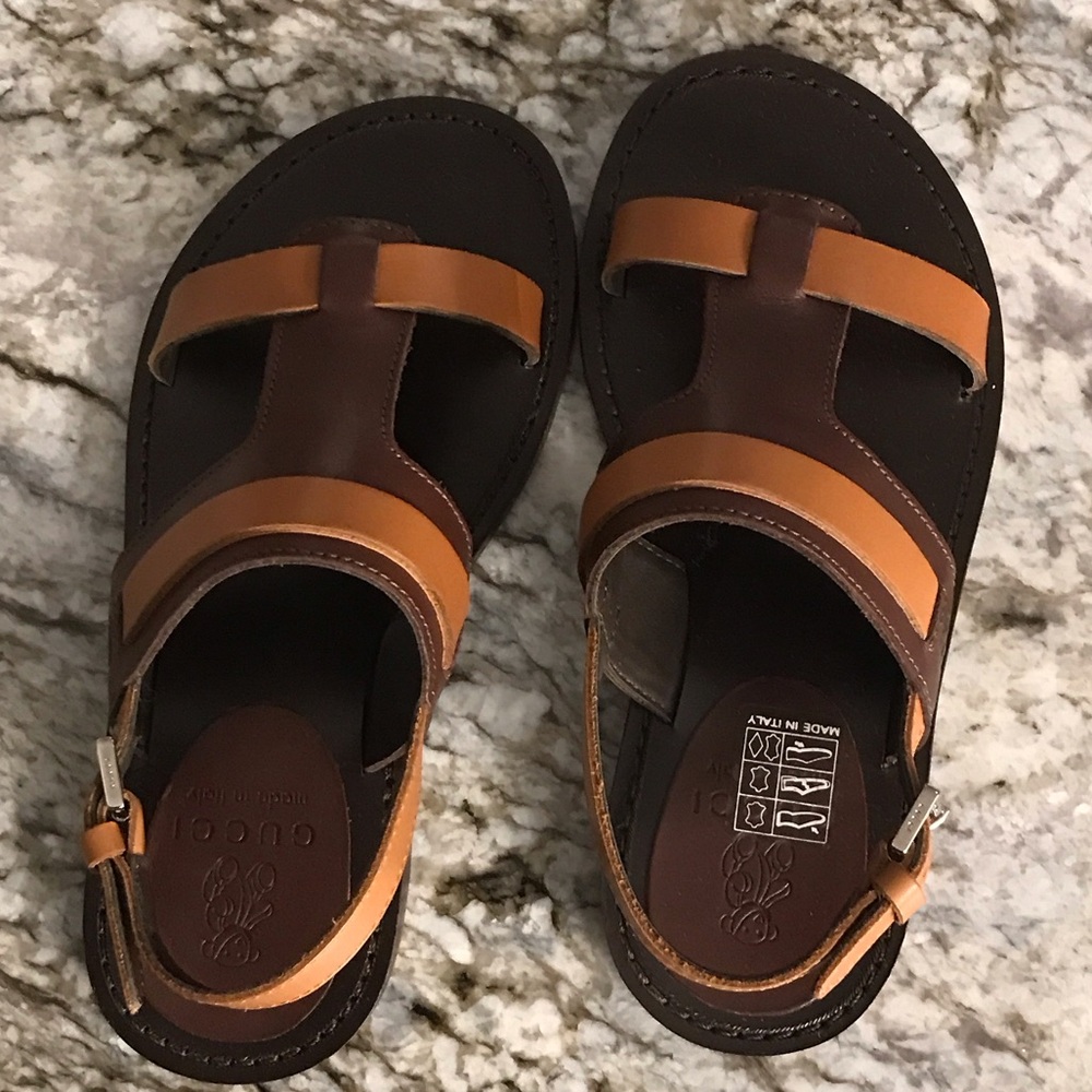Gucci Kids Sandals in Brown and Tan